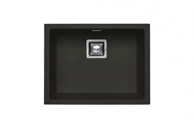 ALVEUS Мойка для кухни ALVEUS QUADRIX 50 GRANITAL+ DEEP BLACK-G90 560X460X200 с сифоном 1133398 1149138