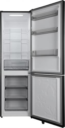 Двухкамерный холодильник отдельностоящий Hyundai CC35083F черное стекло 2031383