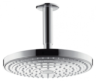Верхний душ Hansgrohe Raindance Select 26469000 EcoSmart, 24х24 см, 2 режима струи, с держателем 26469000