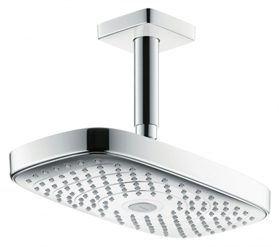 Верхний душ Hansgrohe Raindance Select E 300 2jet с потолочным подсоединением 27384000, хром 27384000