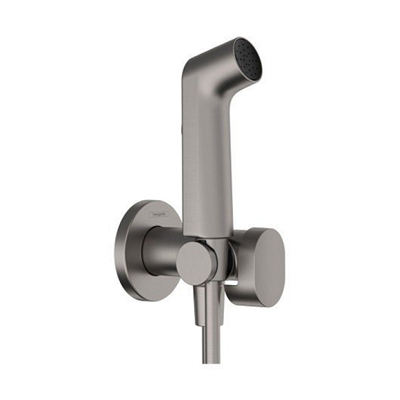 Гигиенический душ Hansgrohe Bidette 29232340 S 1jet, со смесителем, шлифованный черный хром 29232340