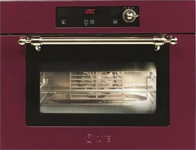 Комбинированный духовой шкаф с паром, микроволнами IILVE 645-SCHSW/BUG бургунди (ручки латунь) 00-00000955