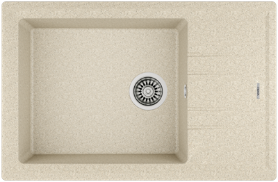 Гранитная мойка Teka STONE 60 S-TG 1B 1D Песочный Бежевый 115330030