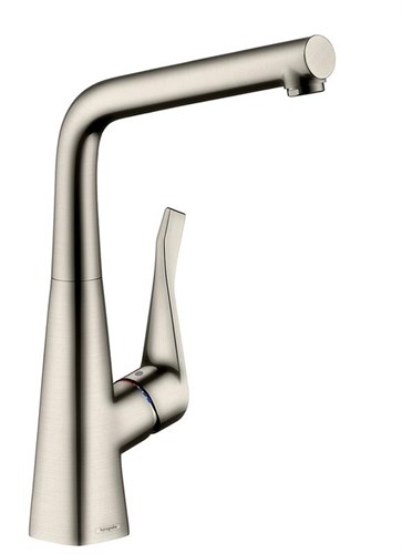 Смеситель Hansgrohe Metris 14822800, для кухни, цвет сталь 14822800