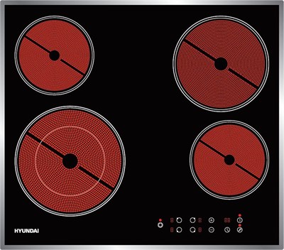 Электрическая варочная панель Hyundai HHE 6485 IX,  Hi-Light,  независимая,  черный 1490025