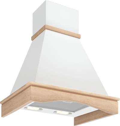 Каминная вытяжка Elikor Вилла 60П-650-П3Л без обрамления белый 190338