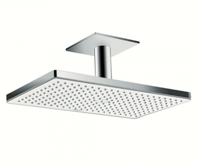 Верхний душ Hansgrohe Rainmaker Select, 460 x 270 мм, 1 режим струи, с держателем 24002400, белый/хром 24002400