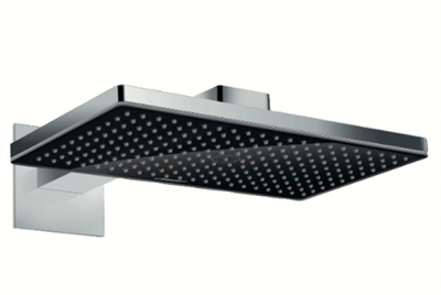 Верхний душ Hansgrohe Rainmaker Select 24003600, 460 x 270 мм, 1 режим струи, с держателем, черный/хром 24003600