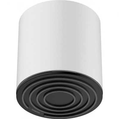 Верхний душ Hansgrohe Pulsify 24130700 S, 10,5 см, 1 режим струи, белый матовый, диск графит 24130700