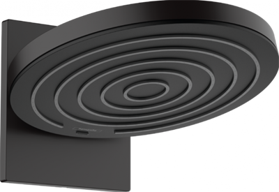 Верхний душ с держателем Hansgrohe Pulsify 24150670 S, 26 см, 1 режим струи, черный матовый, диск графит 24150670