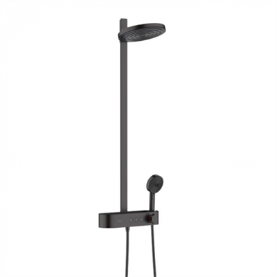 Душевая система Hansgrohe Pulsify 24240670 S, Showerpipe 260 2jet термостатическая ShowerTablet Select 400, черный матовый 24240670