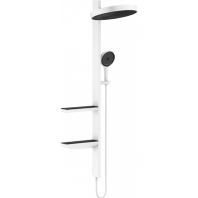 Душевой гарнитур Hansgrohe Rainfinity Showerpipe 360 26842700, корпус белый матовый, лицевая часть черная, 1 режим струи 26842700