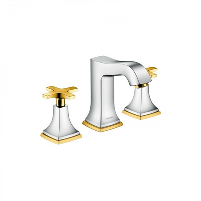 Смеситель Hansgrohe Metropol Classic 31306090 для раковины на 3 отверстия, хром/золото 31306090
