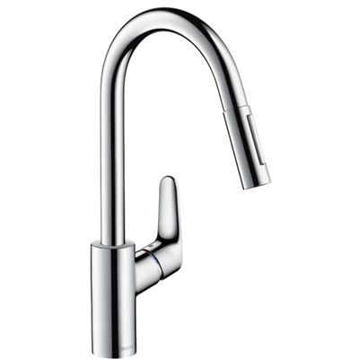 Смеситель Hansgrohe Focus 31815800 для кухни, выдвижной излив, цвет сталь 31815800