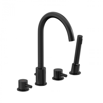 Смеситель Damixa Scandinavian Pure 360400300 на борт ванны, цвет черный матовый 360400300