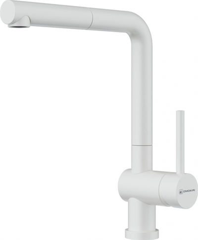 Смеситель из металла Omoikiri Akashi-S WH, смеситель, белый 4994572