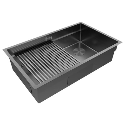 Paulmark NEXT-PRO 74 UNI, мойка, нержавеющая сталь, вороненая сталь pm707445-gm