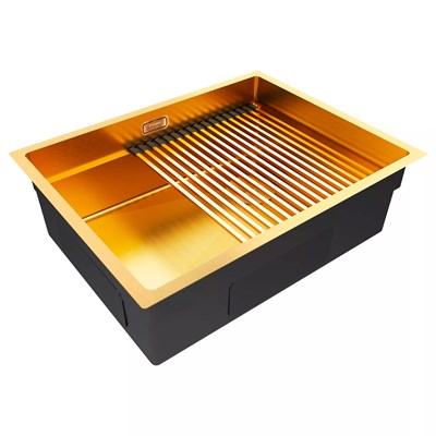 Paulmark NEXT-PRO 58 UNI, мойка, нержавеющая сталь, брашированное золото pm705845-bg