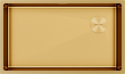 Мойка из нержавеющей стали Paulmark NEXT-SKEW 74 UNI, мойка, нержавеющая сталь, светлое золото pm887444-lg