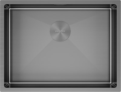 Мойка из нержавеющей стали Paulmark NEXT 58/2S UNI, мойка, нержавеющая сталь, вороненая сталь pm225844-gm