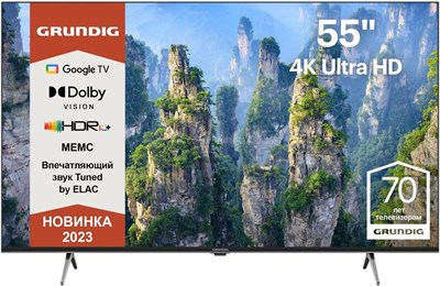 55" Телевизор GRUNDIG 55 GHU 7930, 4K Ultra HD, серебристый, СМАРТ ТВ, Google TV bd1t00