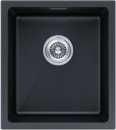 Мойка гранитная Paulmark LUMI 41UNI, мойка, гранит, черный металлик lu41-blm