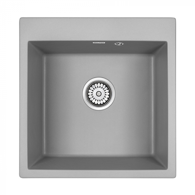 Мойка гранитная Paulmark KANTE 50, мойка, гранит, серый металлик pm105152-grm