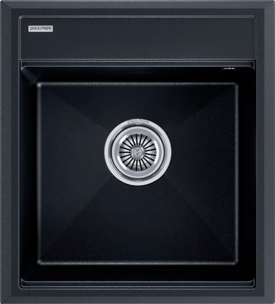 Мойка гранитная Paulmark STEPIA 45, мойка, гранит, черный металлик pm114651-blm