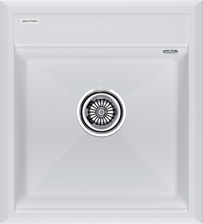 Мойка гранитная Paulmark STEPIA 45, мойка, гранит, белый pm114651-wh