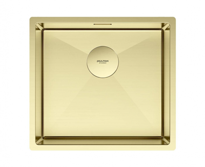 Мойка из нержавеющей стали Paulmark NEXT 48 UNI, мойка, нержавеющая сталь, светлое золото pm214844-lg