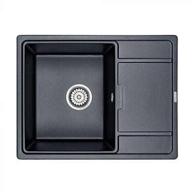 Мойка гранитная Paulmark FLUGEN 50-650, мойка, гранит, черный металлик pm216550-blm