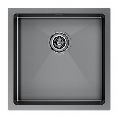Мойка из нержавеющей стали Paulmark GERBERG 44 UNI, мойка, нержавеющая сталь, вороненая сталь pm254444-gm