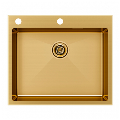 Мойка из нержавеющей стали Paulmark KRONER-EDGE 59, мойка, нержавеющая сталь, брашированное золото pm775951-bg