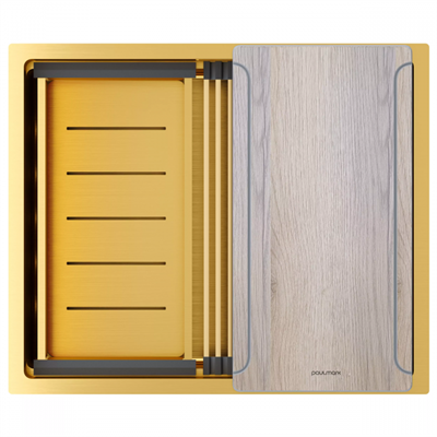 Paulmark NEXT-MULTI SINK 54 UNI, мойка, нержавеющая сталь, брашированное золото pm785445-bg