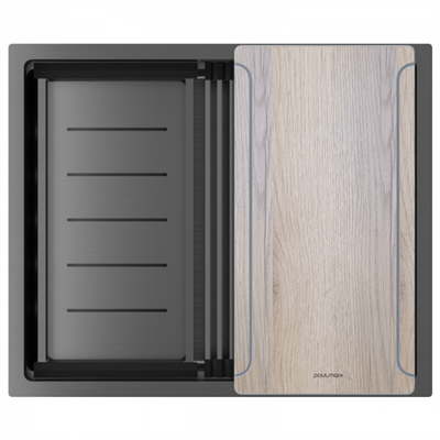 Paulmark NEXT-MULTI SINK 54 UNI, мойка, нержавеющая сталь, вороненая сталь pm785445-gm