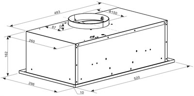 Вытяжка Weissgauff Box 600 PB BL 435 135 435135
