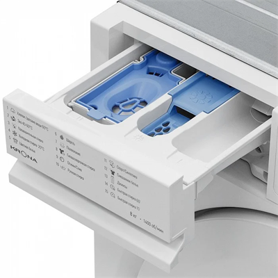 Встраиваемая стиральная машина Krona KALISA 1400 8K WHITE (KRWM108) - фото 41830