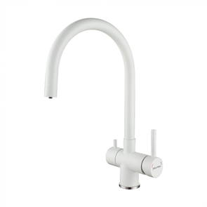 Смеситель для кухни Paulmark Heller He213218-431 белый матовый he213218-431