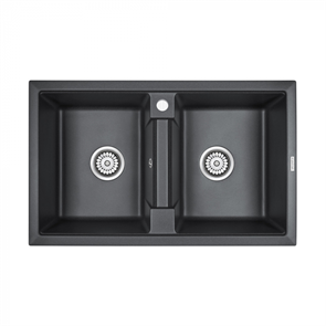 Кухонная мойка Paulmark TANDEM 80/2 PM238150-BL черный pm238150-bl