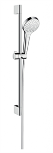 Душевой гарнитур Hansgrohe 26580400 Croma Select E Multi, штанга 65 см, корпус хром, лицевая часть белая, 3 режима струи 26580400