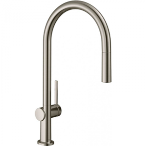 Кухонный смеситель Hansgrohe Talis M54, 72801800, с вытяжным изливом, в комплекте с коробом sBox для шланга, 2 режима струи, под сталь 72801800