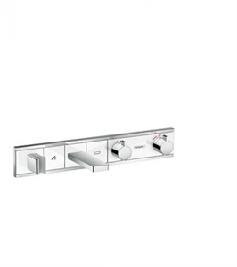 Смеситель Hansgrohe RainSelect 15359400 для ванны и душа, термостатический, белый/хром 15359400
