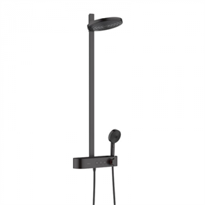 Душевая система Hansgrohe Pulsify 24240670 S, Showerpipe 260 2jet термостатическая ShowerTablet Select 400, черный матовый 24240670