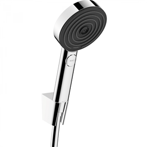 Душевой набор Hansgrohe Pulsify 24303000 Select, 3 режима струи, корпус хром, лицевая часть черная 24303000