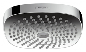 Верхний душ Hansgrohe Croma Select E 180 26524000, 18х18 см, 2 типа струи, без держателя, хром 26524000