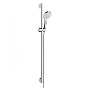 Душевой гарнитур Hansgrohe Crometta 1jet 26537400, штанга 90 см, корпус хром, лицевая часть белая, 1 режим струи 26537400