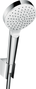 Душевой гарнитур Hansgrohe Crometta 1jet 26567400, шланг 160 см, корпус хром, лицевая часть белая, 1 режим струи 26567400