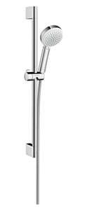 Душевой гарнитур Hansgrohe Crometta 100 Vario 26651400, штанга 65 см, корпус хром, лицевая часть белая, 4 режима струи 26651400
