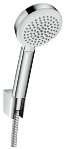 Душевой гарнитур Hansgrohe Crometta 100 1jet Porter 26665400, шланг 125 см, корпус хром, лицевая часть белая, 1 режим струи 26665400