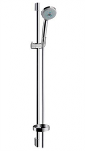 Душевой гарнитур Hansgrohe Croma 100 Multi/Unica'C 27774000, штанга 90 см, корпус хром, лицевая часть белая 27774000